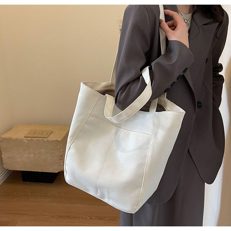 Tote Plain Bag Canvas