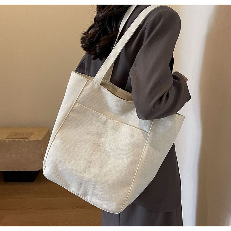 Tote Plain Bag Canvas