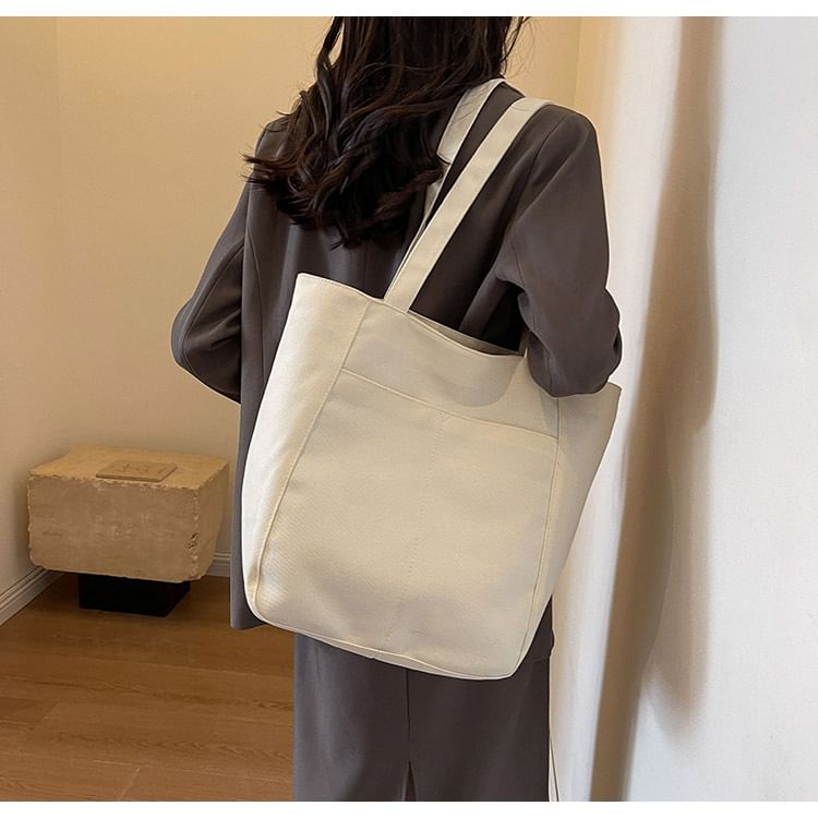 Tote Plain Bag Canvas