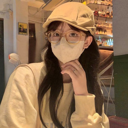 Flat Cap Numerical Embroidered