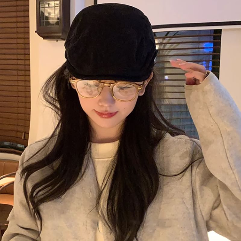 Flat Cap Numerical Embroidered