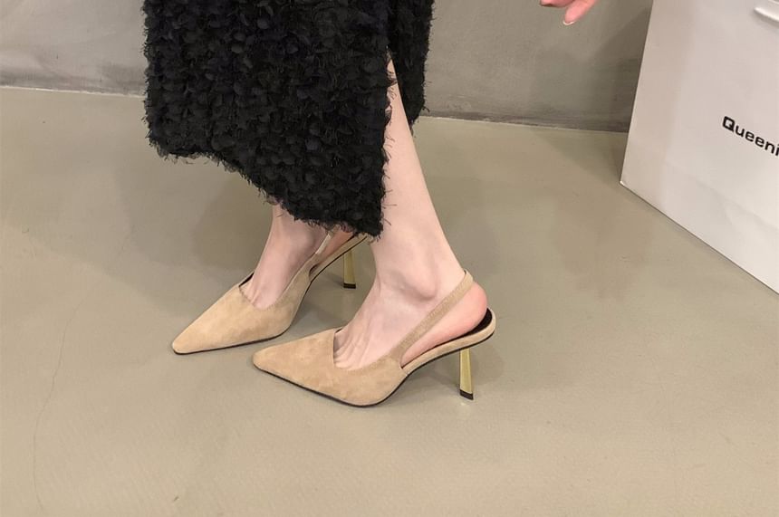 Slingback Pointy Stiletto Sandals Heel Toe