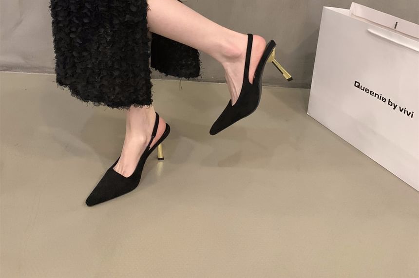 Slingback Pointy Stiletto Sandals Heel Toe