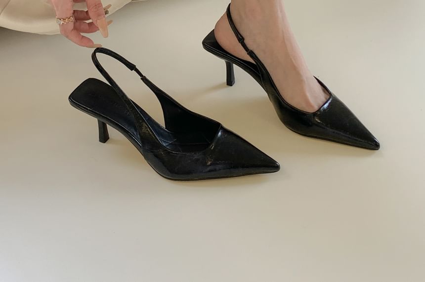 Sandals High Heel Slingback Pointy Toe