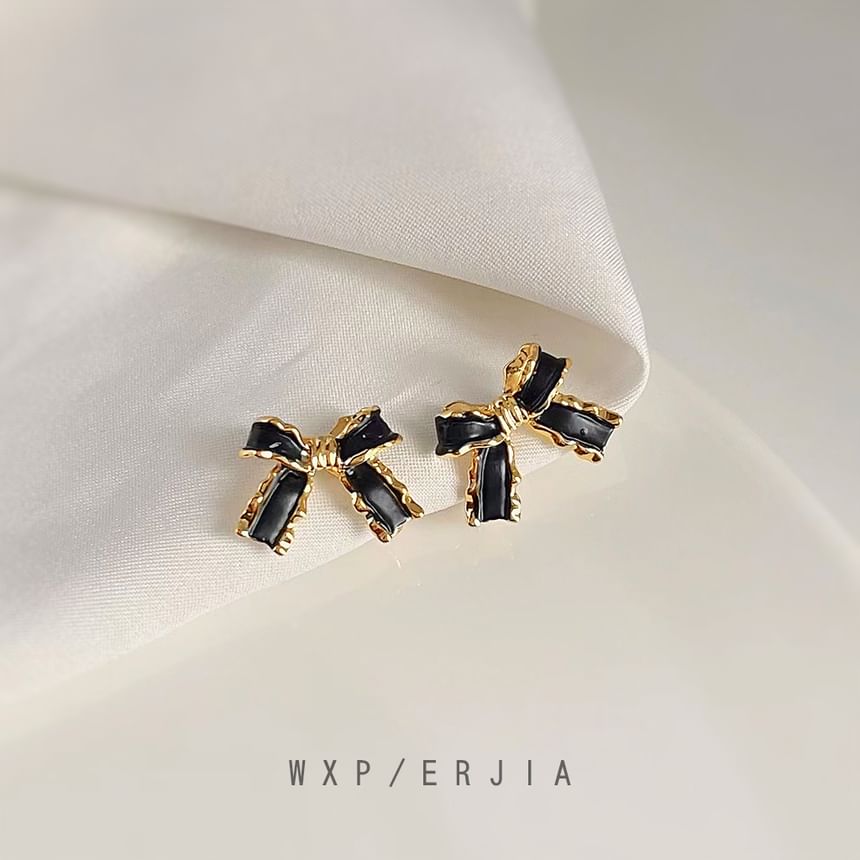 Bow Alloy Earring Stud
