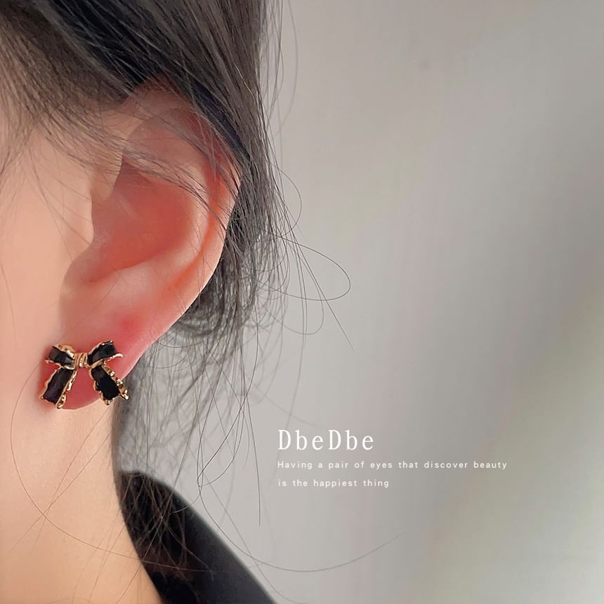 Bow Alloy Earring Stud