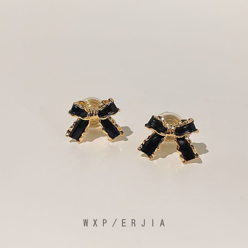Bow Alloy Earring Stud