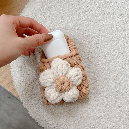 Case Earphone Knit Floral Pouch