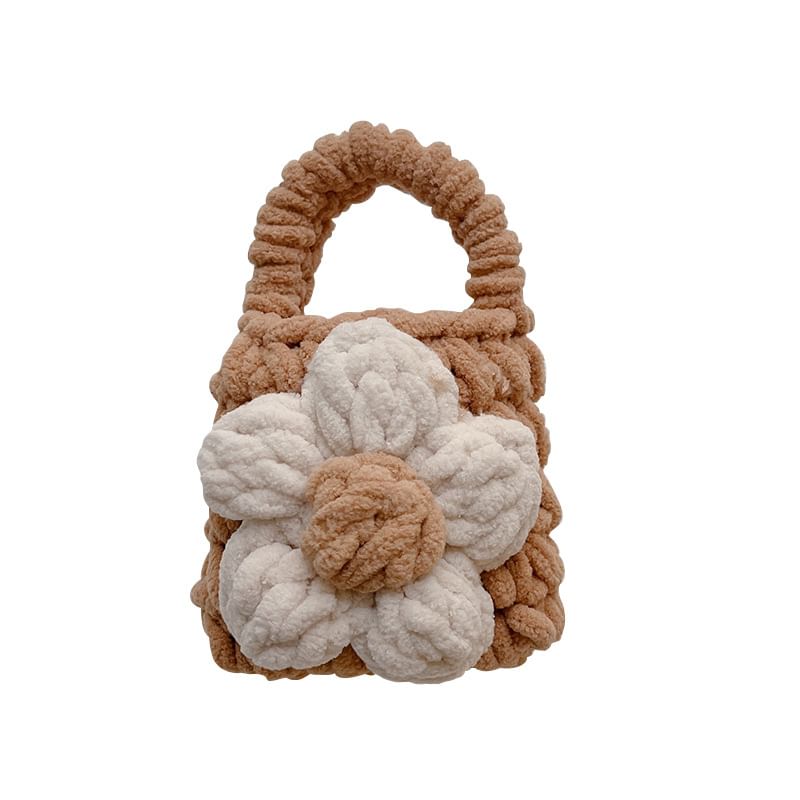 Case Earphone Knit Floral Pouch