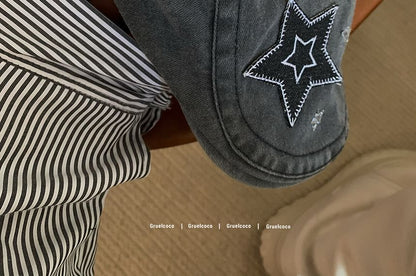 Flat Cap Star Applique