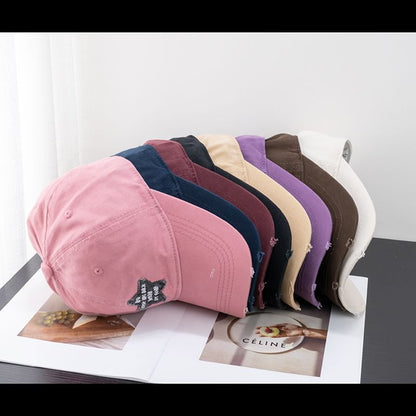 Star Distressed Applique Cap Baseball