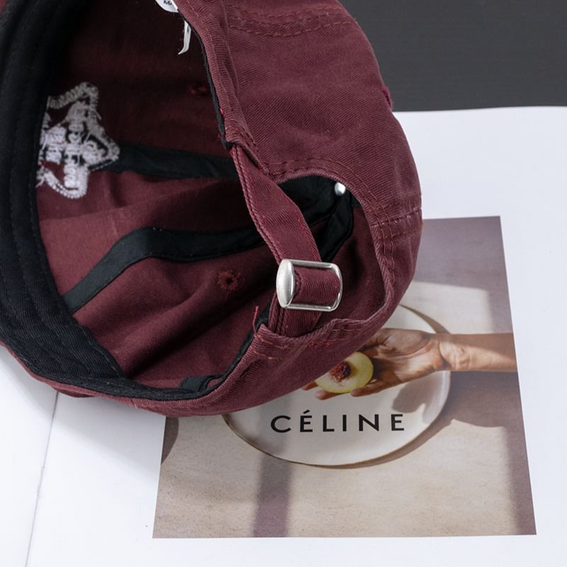 Star Distressed Applique Cap Baseball