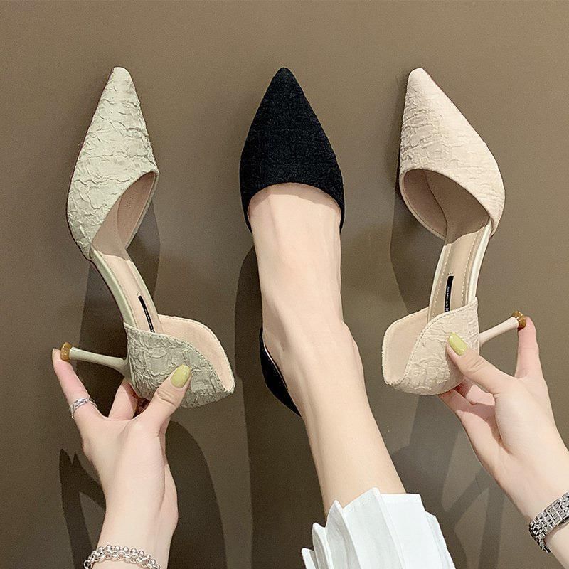 Pointed Stiletto D'Orsay Pumps