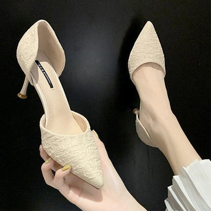 Pointed Stiletto D'Orsay Pumps