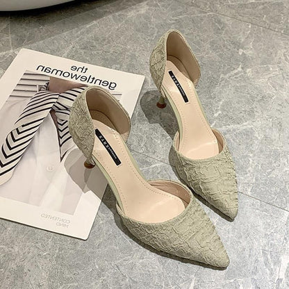 Pointed Stiletto D'Orsay Pumps