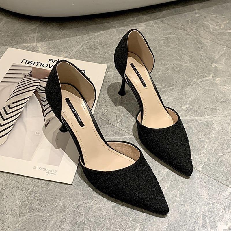 Pointed Stiletto D'Orsay Pumps