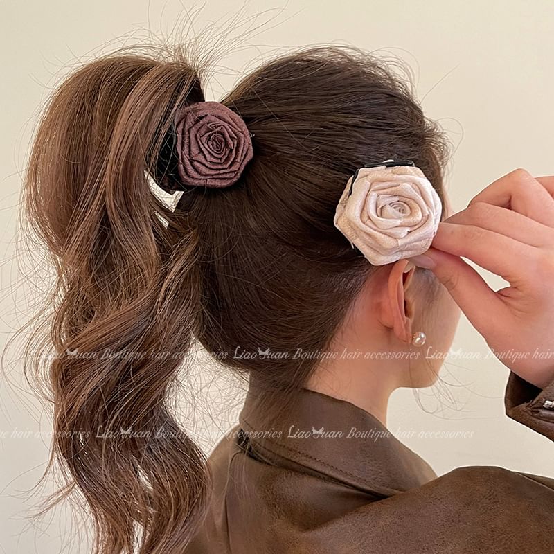 Flower Faux Pearl Hair Clip / Hair Claw