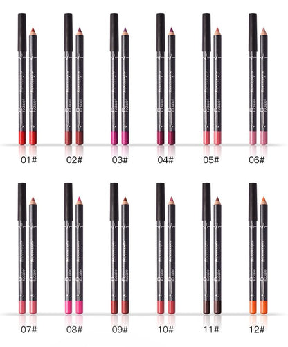 Stereoscopic Lip Liner Set (12 Colors)