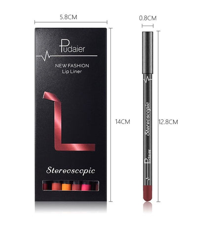 Stereoscopic Lip Liner Set (12 Colors)