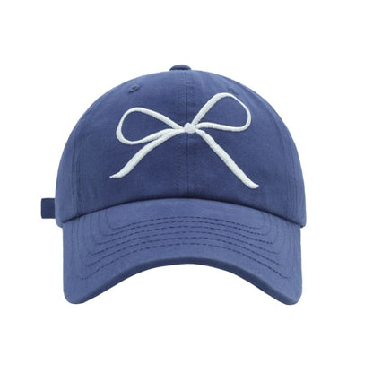 Embroidered Bow Baseball Cap