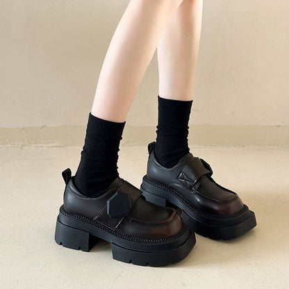 Heel Platform Chunky Loafers
