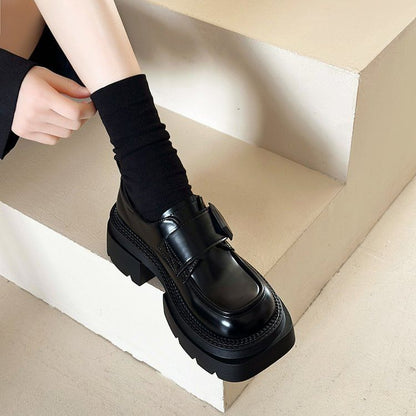 Heel Platform Chunky Loafers