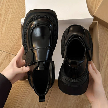 Heel Platform Chunky Loafers