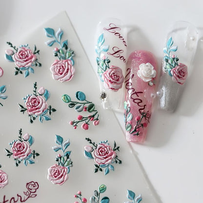 Rose Nail Art Stickers