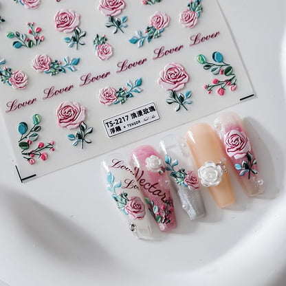 Rose Nail Art Stickers