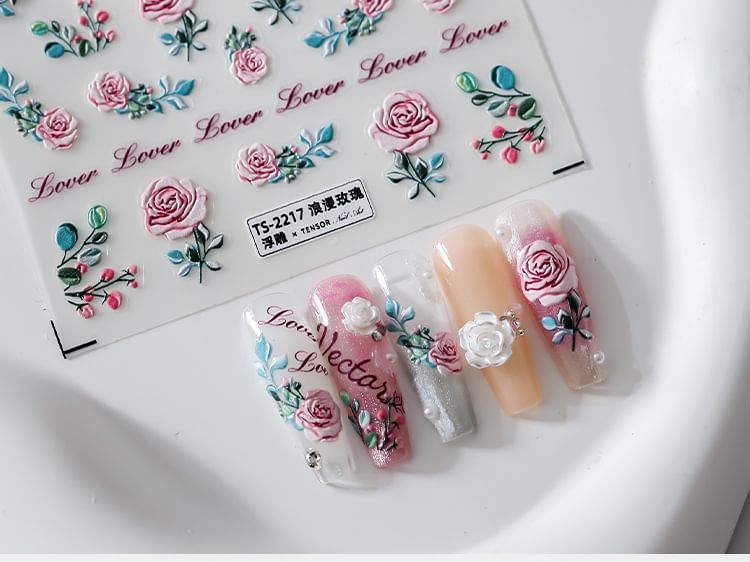 Rose Nail Art Stickers