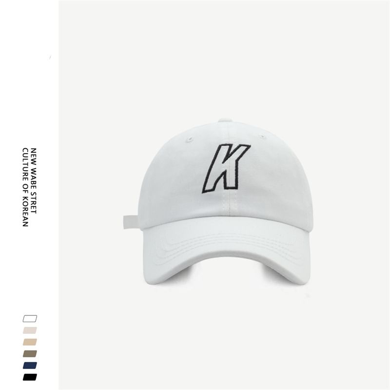 Letter Baseball Embroidered Cap
