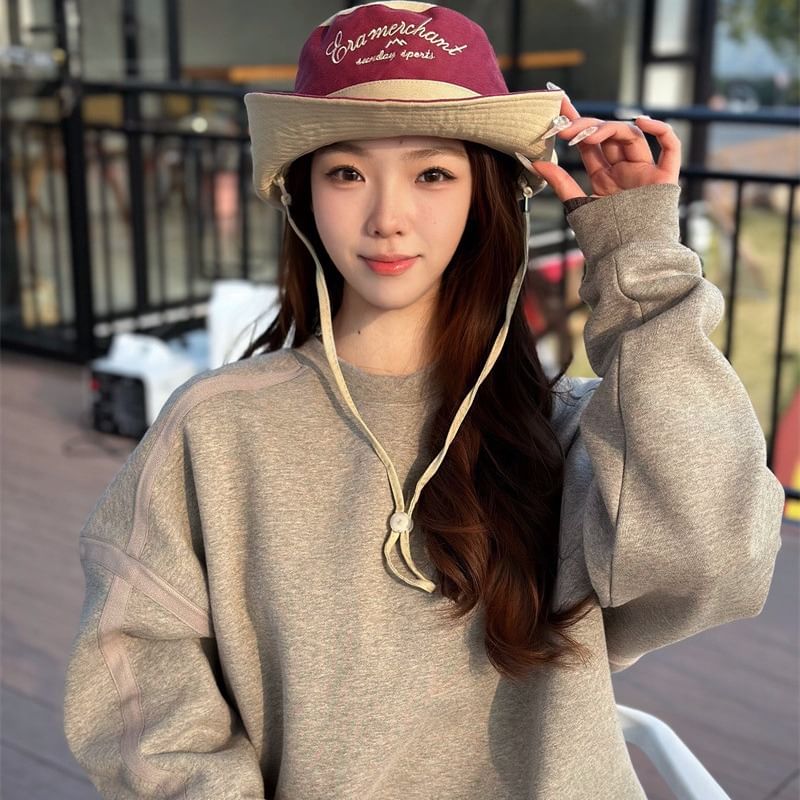 Letter Hat Boonie Embroidered