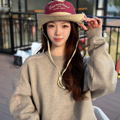 Letter Hat Boonie Embroidered