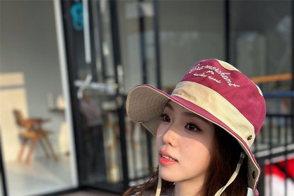 Letter Hat Boonie Embroidered