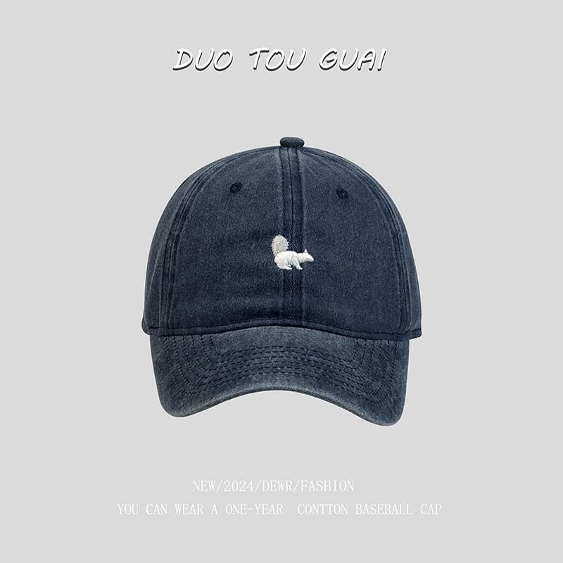 Cap Embroidered Squirrel Baseball