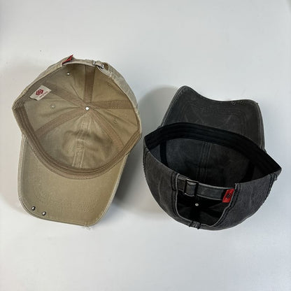 Baseball Cap Embroidered Letter Distressed