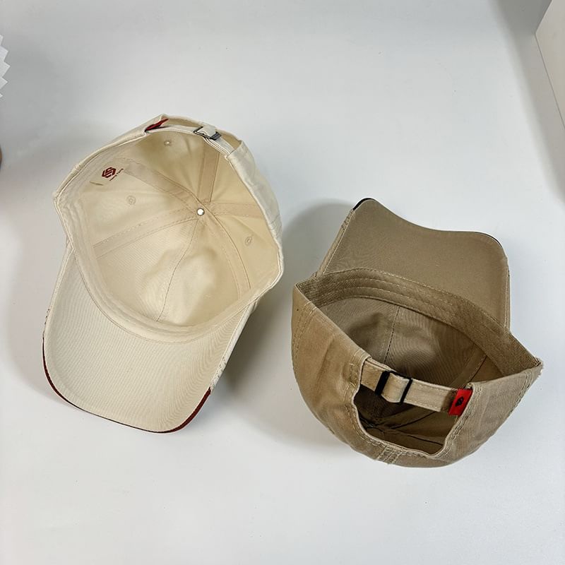 Embroidered Baseball Cap Distressed Letter