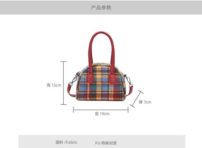 Plaid Bowler Bag