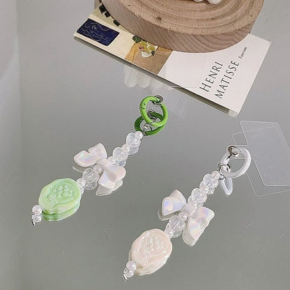 Bow Resin Charm Lanyard with Pad Phone