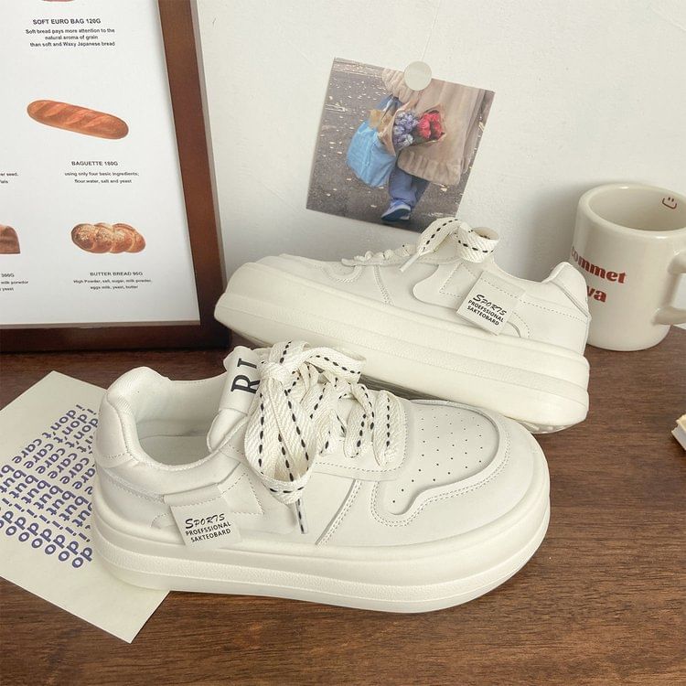 Lettering Platform Sneakers