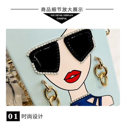 Face Crossbody Print Bag