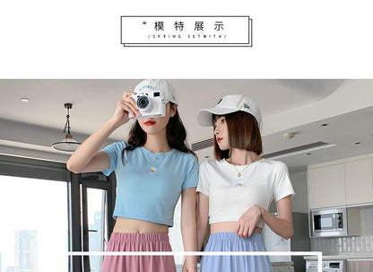 Leg (Various Straight Waist Pants Plain Designs) Elastic