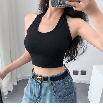 Halter Plain Crop Top