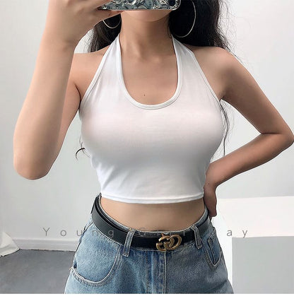 Halter Plain Crop Top
