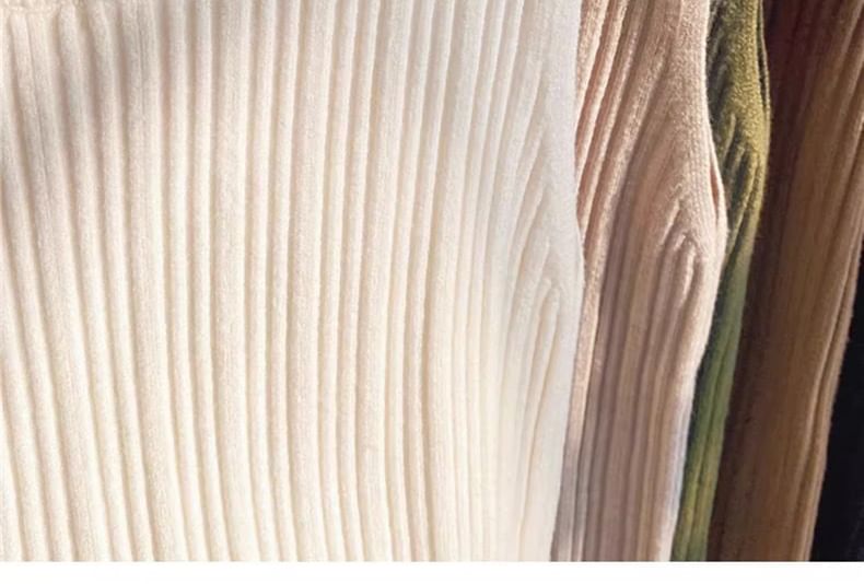 Tank Top Knit Ribbed Plain Neck Crew