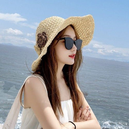 Straw Flower Sun Hat
