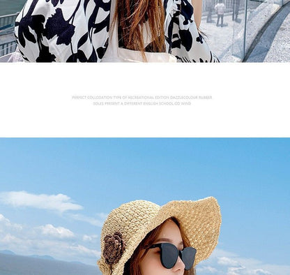 Straw Flower Sun Hat