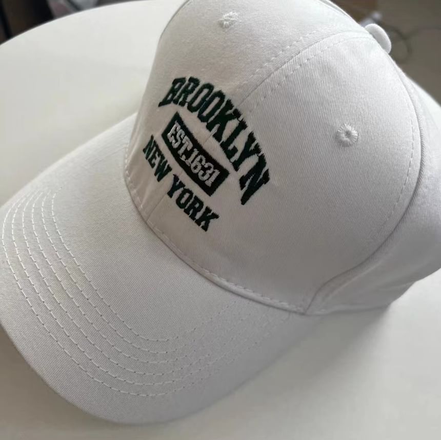Lettering Embroidered Cap