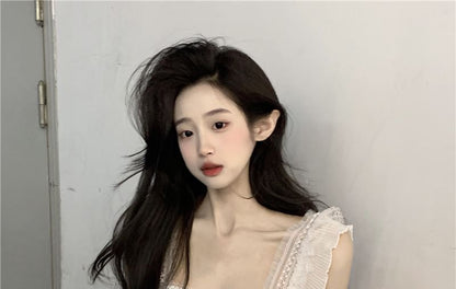 Neck Plain Tank Crop Top Square