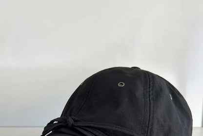 Accent Baseball Cap Embroidered Lettering Bow